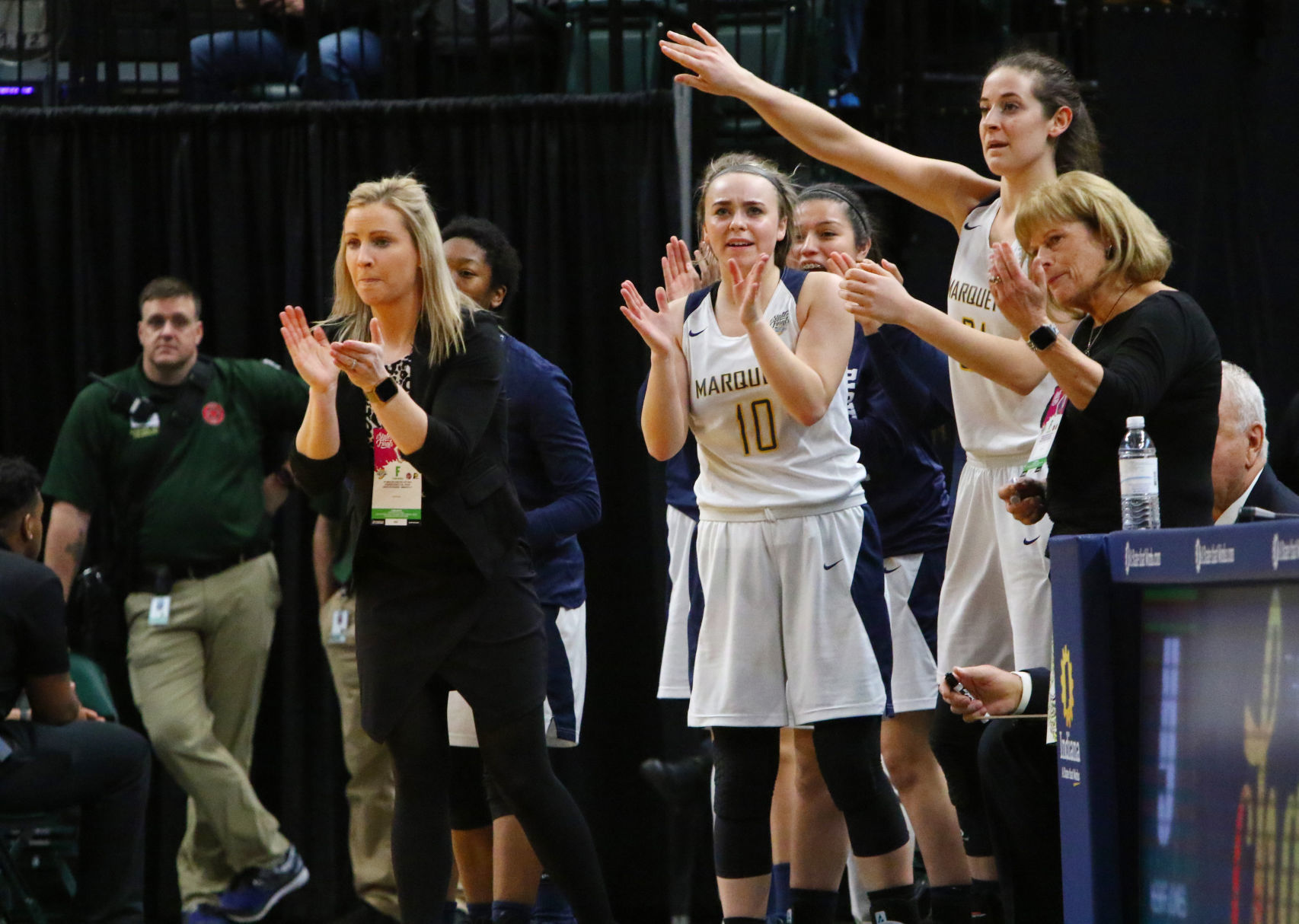 Gallery: Girls Basketball State Finals: Marquette Catholic vs. Vincennes Rivet